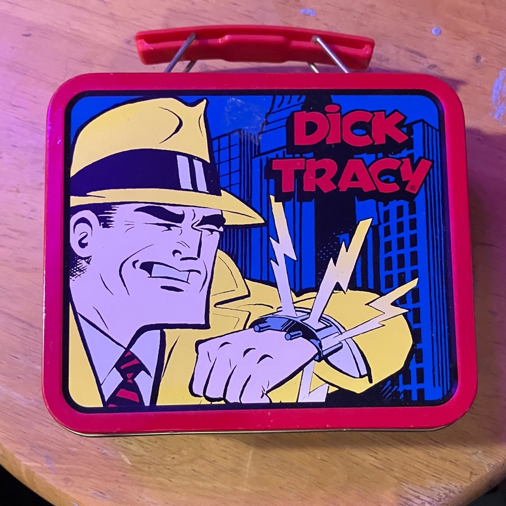 Dick Tracy Red and Yellow Lunchbox